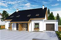 Azalia z garażem 1-st. bliźniak [A-BL1]