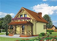 Orlean dom letniskowy z poddaszem szkielet drewniany