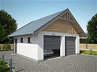 G330A szkielet drewniany garaż dwustanowiskowy