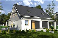 Monika II z garażem i wiatą [A1]