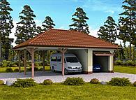 G249 szkielet drewniany garaż i wiata dwustanowiskowa