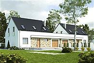 Sosn&oacute;wka z garażem 1-st. bliźniak [A-BL1]