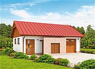 G310 szkielet drewniany jednostanowiskowy z pomieszczenie gospodarczym