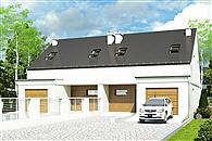 Makolągwa z garażem 1-st. bliźniak [A-BL2]