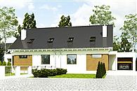 Głuszec z garażem 1-st. bliźniak [A-BL2]