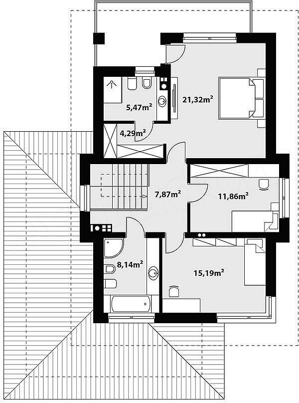 Projekt domu Kadyks 157,68 m2 - koszt budowy - EXTRADOM