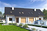 Biała z garażem 1-st. bliźniak [A-BL]