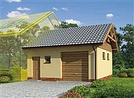 GP7 projekt budynku gospodarczego dostawianego