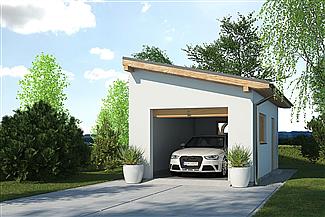 Projekt domu APG 1A garaż
