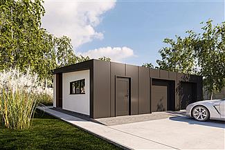 Projekt domu G350 - Budynek garażowo - gospodarczy