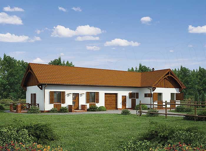 Budynek Gospodarczy Z Dachem Jednospadowym Projekt stajni BGS28 budynek gospodarczy 150,34 m2 - koszt budowy 146