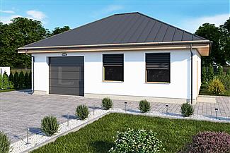 Projekt domu G337 budynek garażowy