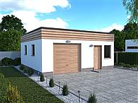 G345 garaż jednostanowiskowy z pomieszczeniem gospodarczym