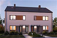 D424A - zabudowa bliźniacza - segmenty dwulokalowe