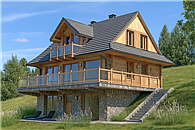 A-154 Dom piaskowa z bali