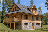 L-75 Dom willowa z bali