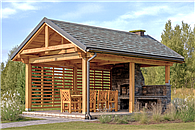 W-1 Wiata z grilem szkieletowy