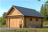 G-2 Garaż podwójny z bali