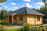 A-126 Dom liliowa z bali