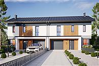 Gaja z garażem 1-st. bliźniak [A-BL]